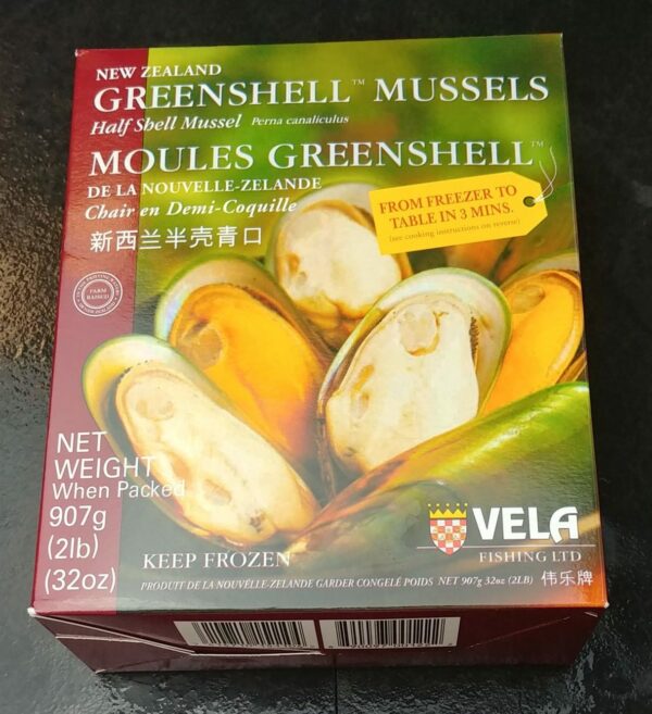 NZ Greenshell Mussels on the Half Shell