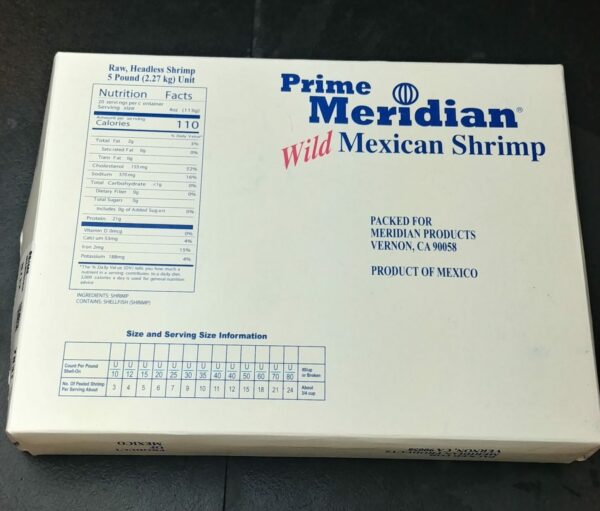Shell on Wild Mexican Shrimp